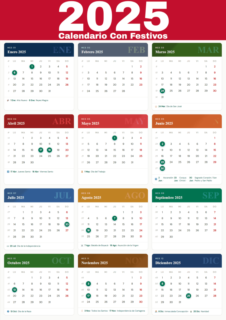calendario 2025