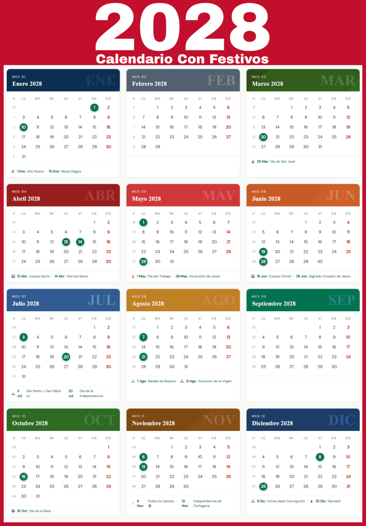 calendario 2028